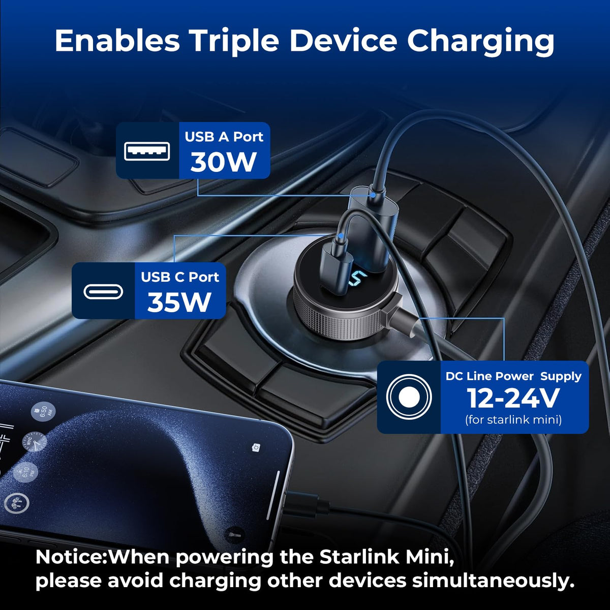 Ryvaxo Starlink Mini portable power bank for RV and camping setup, product detail image 3