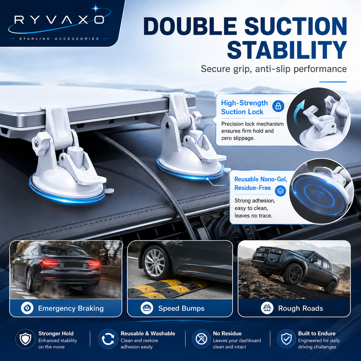 Ryvaxo Starlink Mini car charger adapter for RV and camping setup, product detail image 2