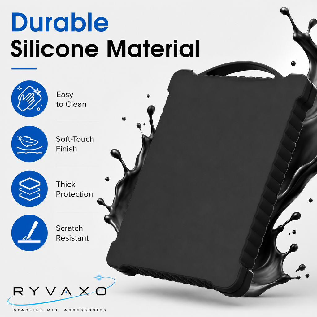Ryvaxo Starlink Mini protective cover for RV and camping setup, product detail image 3