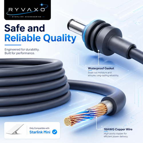 Ryvaxo Starlink Mini power adapter for RV and camping setup, product detail image 2