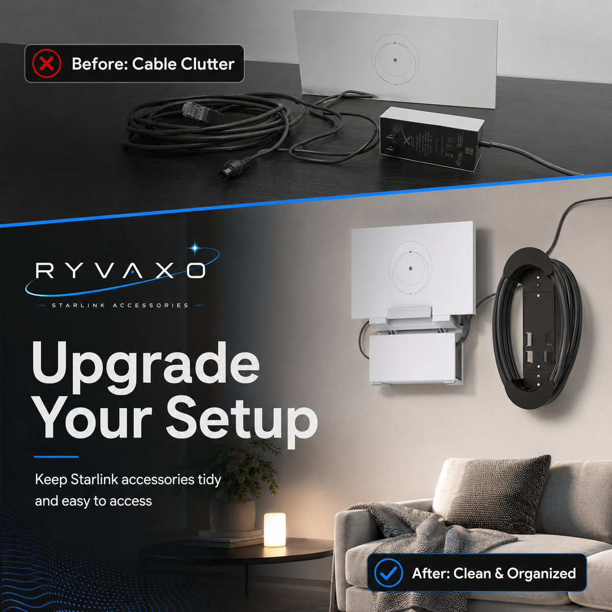 Ryvaxo Starlink Gen 3 power adapter for vehicle setup, product detail image 3
