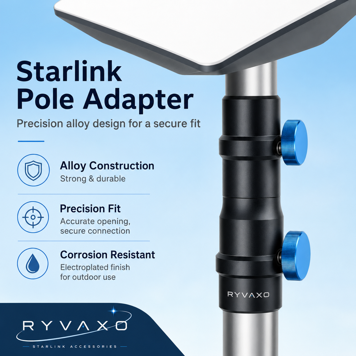 Ryvaxo Starlink Gen 2 power cable accessory for RV and camping setup, product detail image 4
