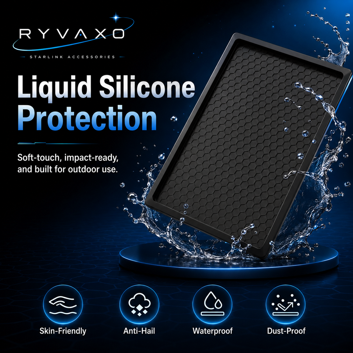 Ryvaxo Starlink Gen 3 protective cover for RV and camping setup, product detail image 3